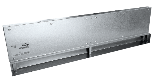 Plenum box with silencer, material classification B1