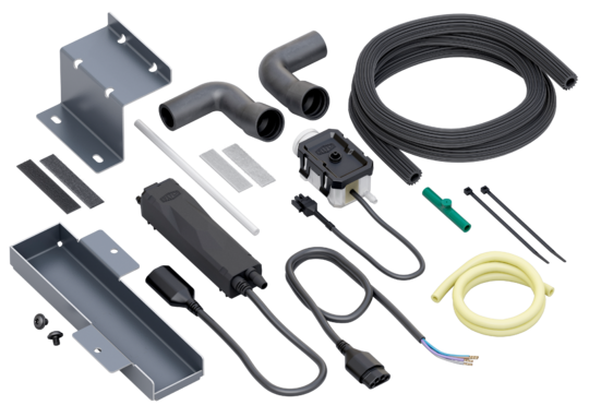 Connection kit for condensation pump